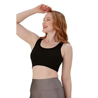 Juniors' And Misses Unlined Sports Top Activewear, Comfortable Soft Bra For Yoga, Walking, Sports