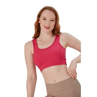 Juniors' And Misses Unlined Sports Top Activewear, Comfortable Soft Bra For Yoga, Walking, Sports