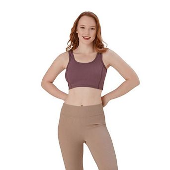 Juniors' And Misses Unlined Sports Top Activewear, Comfortable Soft Bra For Yoga, Walking, Sports