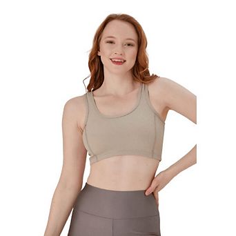 Juniors' And Misses Unlined Sports Top Activewear, Comfortable Soft Bra For Yoga, Walking, Sports