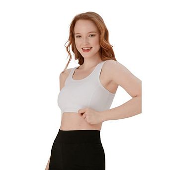 Juniors' And Misses Unlined Sports Top Activewear, Comfortable Soft Bra For Yoga, Walking, Sports