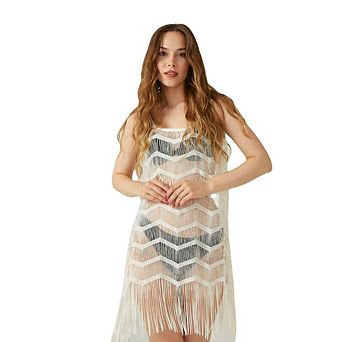 Zigzag Women's Beach Cover-Up Dress for Lake, Poolside and Vacations