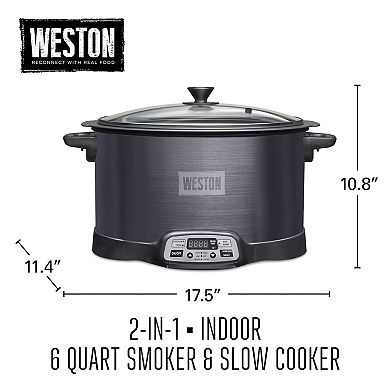 Weston 2-in-1 Indoor Smoker & Slow Cooker