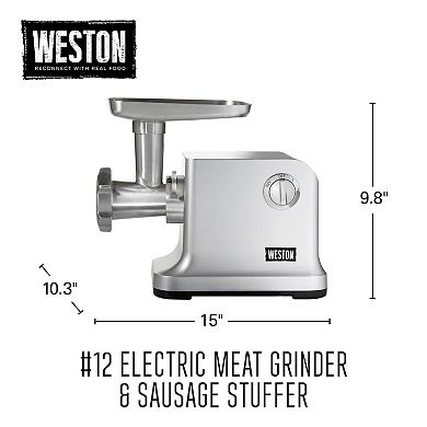 Weston #12 Electric Meat Grinder & Sausage Stuffer