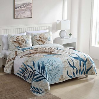 Caribbean Joe 3 pc Coastal Bedspread Set
