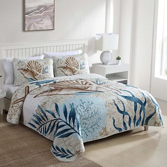 Caribbean Joe 3 pc Coastal Bedspread Set