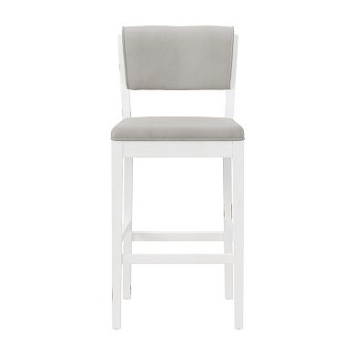 Hillsdale Furniture Clarion Wood & Upholstered Panel Back Bar Stool
