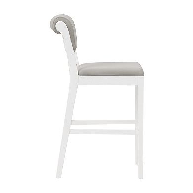Hillsdale Furniture Clarion Wood & Upholstered Panel Back Bar Stool
