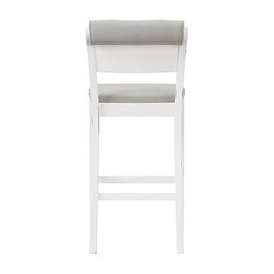 Hillsdale Furniture Clarion Wood & Upholstered Panel Back Bar Stool