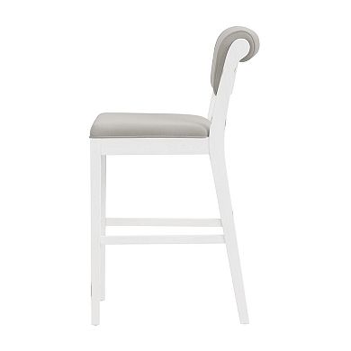 Hillsdale Furniture Clarion Wood & Upholstered Panel Back Bar Stool