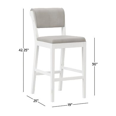 Hillsdale Furniture Clarion Wood & Upholstered Panel Back Bar Stool