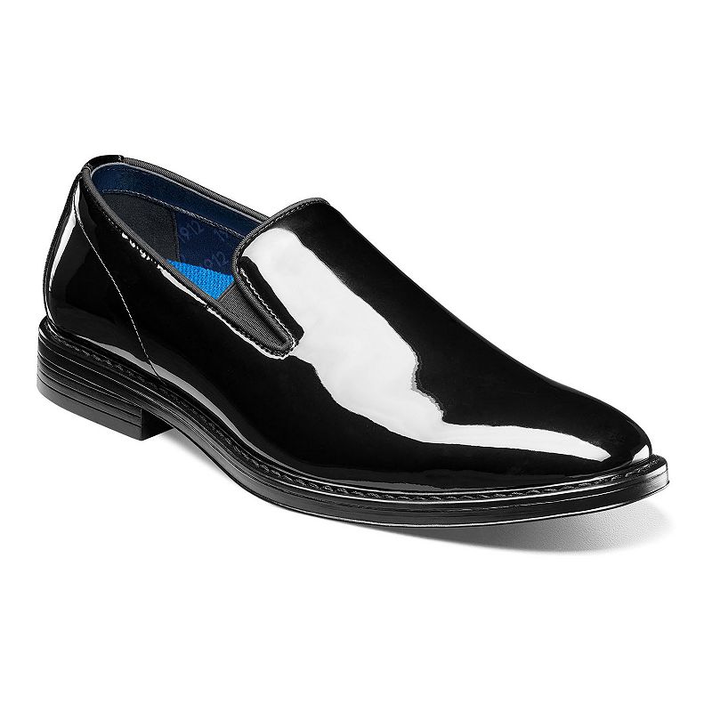 Nunn Bush® Centro Formal Flex Men's Plain Toe Slip-On Shoes, Size: 9.5 Wide, Black