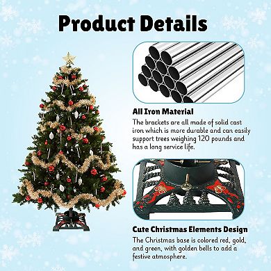 Ventray Christmas Tree Stand with Water Reservoir, Tree Base Holder for Real Trees
