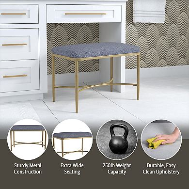 Hillsdale Furniture Wimberly Modern Backless Metal Vanity Stool
