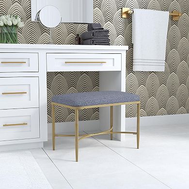Hillsdale Furniture Wimberly Modern Backless Metal Vanity Stool