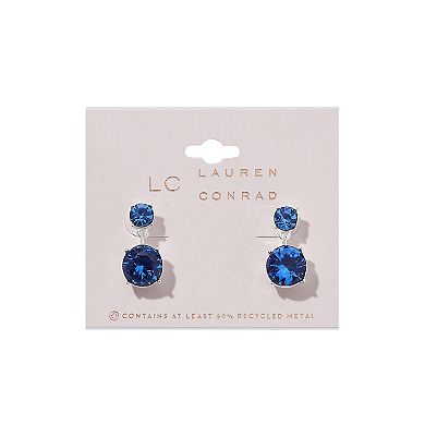 LC Lauren Conrad Rhinestone Post & Drop Stone Earrings 