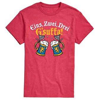 Men's Eins Zwei Drei Gsuffa Oktoberfest Tee