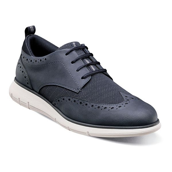 Nunn Bush&reg; Stance Men's Wingtip Oxford Casual Shoes - Navy Multi (8.5)
