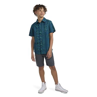 Boys 8-20 Hurley Palm Tree Tropical Pattern Woven Shirt