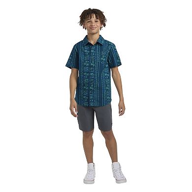 Boys 8-20 Hurley Palm Tree Tropical Pattern Woven Shirt