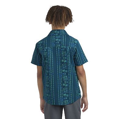 Boys 8-20 Hurley Palm Tree Tropical Pattern Woven Shirt