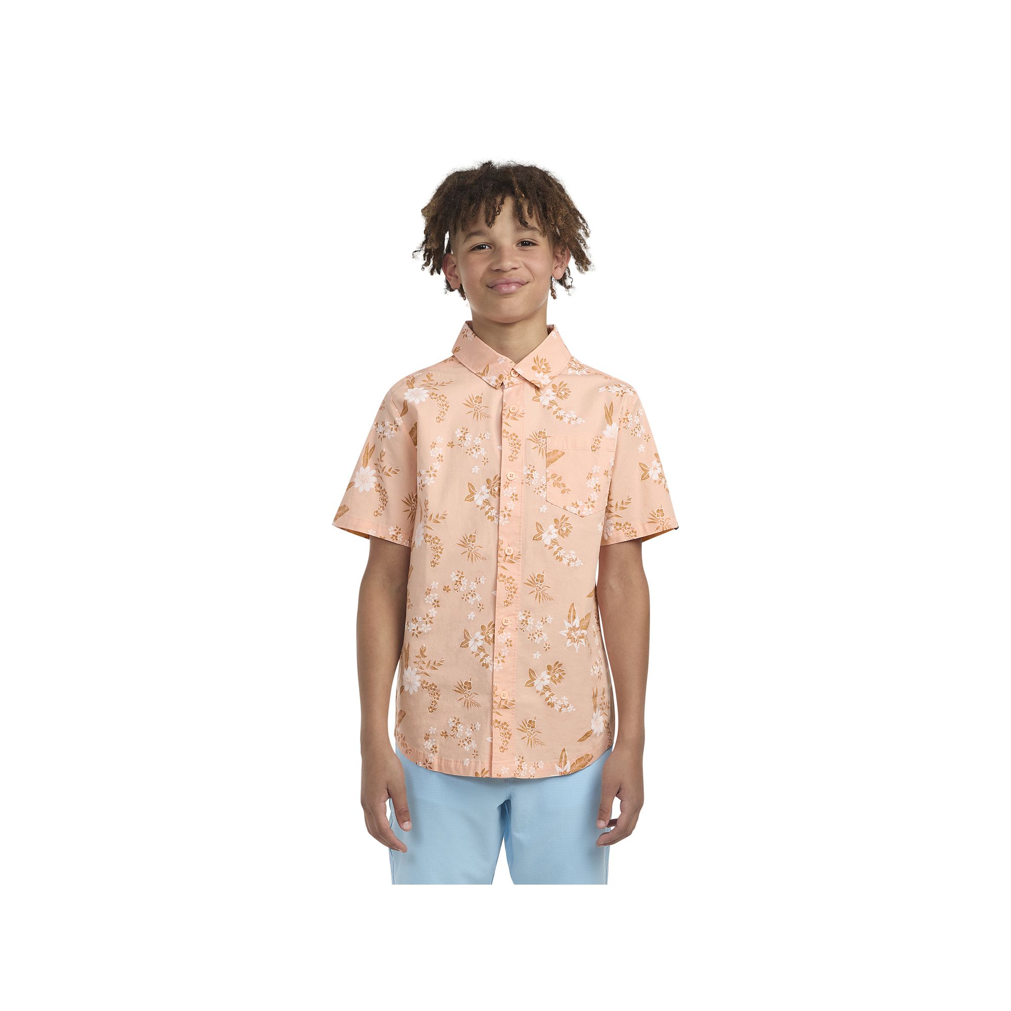 Boys 8-20 Hurley Floral Woven Polo, Boys, Size: Large, Pink