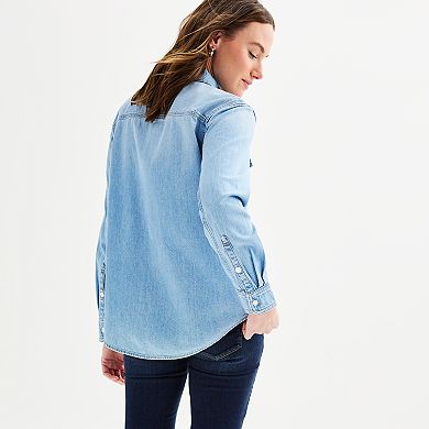 Women's Sonoma Goods For Life Premium Denim Button-Down Shirt
