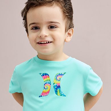 Baby & Toddler Boys Hurley Tie-Dye H2O-Dri UPF 50+ Swimsuit Rash Guard & Trunks Set
