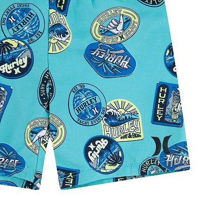 Toddler Boys Hurley Travel Patch UPF 50+ H2O-Dri Swim Top and Shorts Set