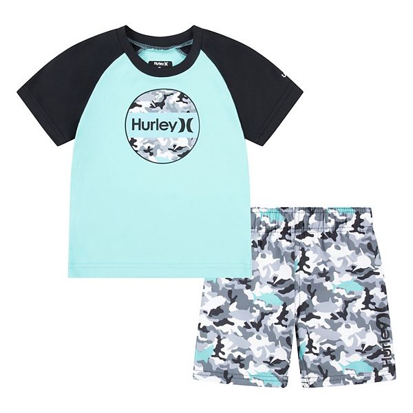 Baby & Toddler Boys Hurley UPF 50+ H2ODri Camo Swim Top and Swim