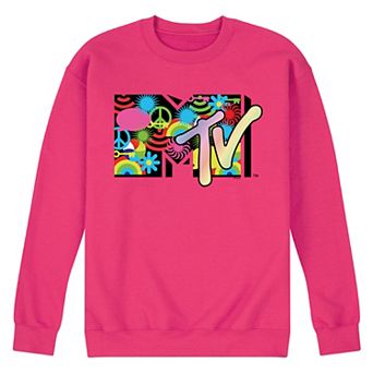 Men's MTV Icon Collage Logo Fleece Sweatshirt