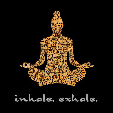Inhale Exhale - Boy's Word Art Hooded Sweatshirt