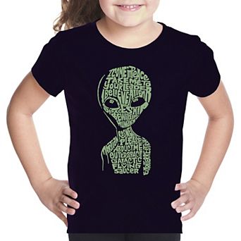 Alien - Girl's Word Art T-shirt
