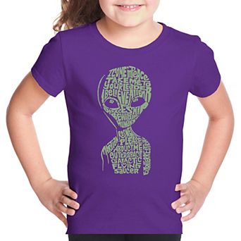 Alien - Girl's Word Art T-shirt