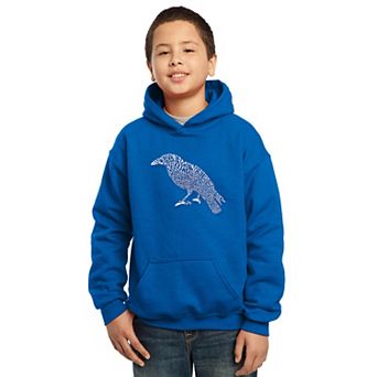 Edgar Allen Poe's The Raven - Boy's Word Art Hooded Sweatshirt