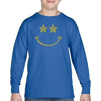 Boy's Word Art Long Sleeve - Rockstar Smiley
