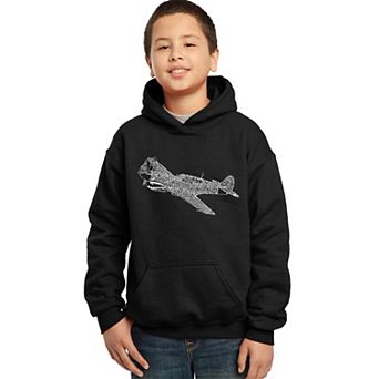 P40 - Boy's Word Art Hooded Sweatshirt