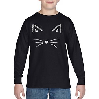 Boy's Word Art Long Sleeve - Whiskers