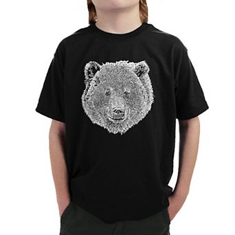 Bear Face - Boy's Word Art T-shirt