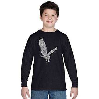 Boy's Word Art Long Sleeve - Eagle