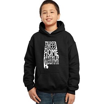 Sweet Home Alabama - Boy's Word Art Hooded Sweatshirt
