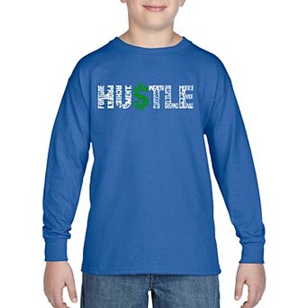 Boy's Word Art Long Sleeve - Hustle