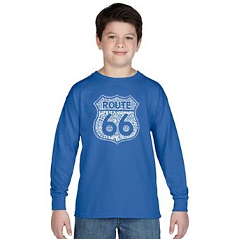 Boy's Word Art Long Sleeve - Route 66 - Life is a Highway