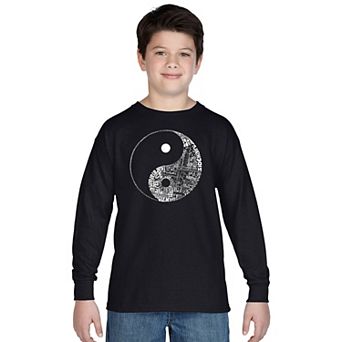Boy's Word Art Long Sleeve - YIN YANG