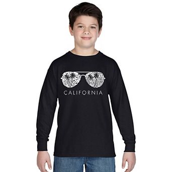 Boy's Word Art Long Sleeve - California Shades