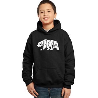 California Bear - Boy's Word Art Hooded Sweatshirt