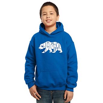 California Bear - Boy's Word Art Hooded Sweatshirt