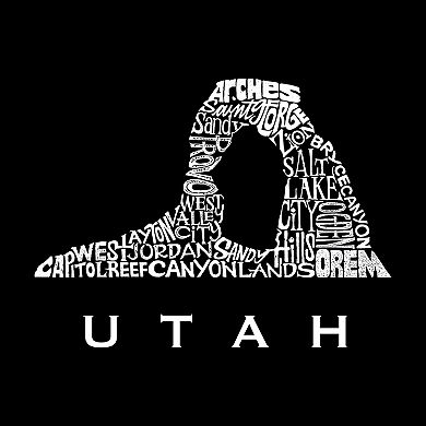 Utah - Boy's Word Art Hooded Sweatshirt