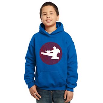 Types of Martial Arts - Boy's Word Art Hooded Sweatshirt