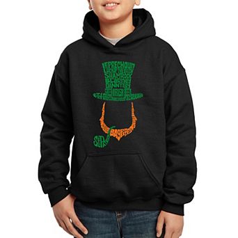 Leprechaun - Boy's Word Art Hooded Sweatshirt